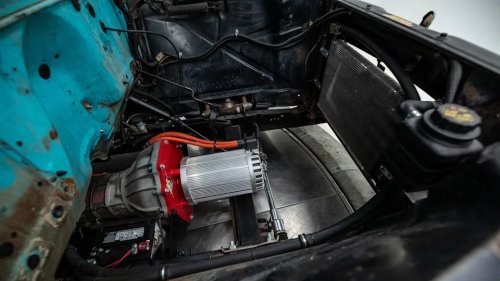 This Tesla-Powered 1958 Chevy Apache Still Has A 5-Speed Manual