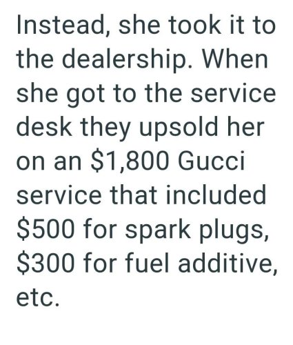 Mechanic charges woman $3400 for an oil change that should've only cost $120: 'They required windshield wipers and parking lights be replaced.'