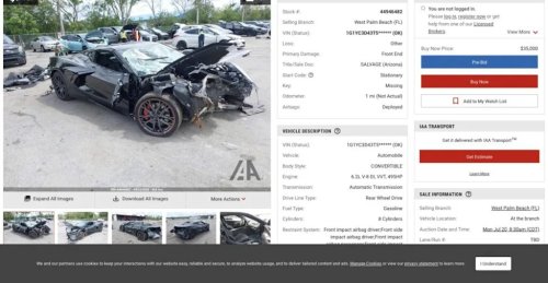 Top 10 Most Wrecked Corvettes Currently Listed on IAAI