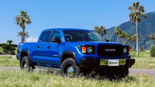 Three Modern Tacomas With Boxy 1980s Land Cruiser-Style Front Ends Are Up For Sale