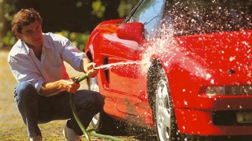 Ayrton Senna's Personal Honda NSX Heads to Auction, and Its Backstory Runs Deeper Than the Hosepipe Photo