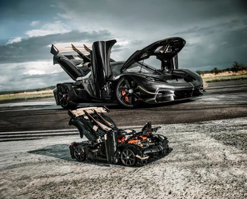 Koenigsegg, Lego Technic Built a Koenigsegg Sadair's Spear for Ants and Also a Life-Size Version You Can Drive