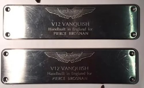 Aston Martin, Pierce Brosnan Got an Aston Martin for Doing ‘Die Another Day,’ but All That’s Left Are Build Plaques