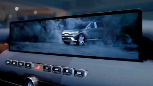 Genesis, The Genesis GV90 Has A Huge Screen. Park And It Gets Even Bigger