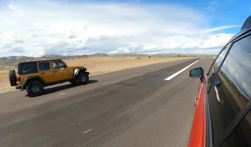 WATCH: Toyota RAV4 PHEV Beats 470-HP V8 Jeep Wrangler in a Drag Race