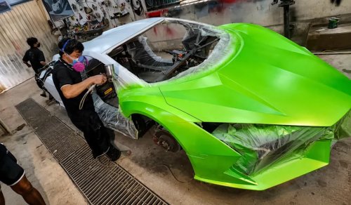 Lamborghini, Nissan, YouTubers Hand-Crafted a Lamborghini Revuelto From Scratch Using Mud, Fiberglass, and an Old Nissan