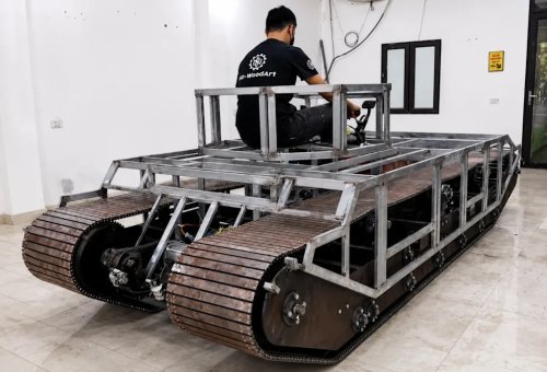 This Dad Built a Giant, Drivable Wooden Tank Because a Toy Just Wasn’t Enough