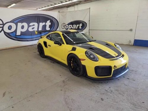 This 4,447-Mile Porsche 911 GT2 RS Weissach Just Landed on the Salvage Market