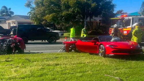 Ferrari, This Ferrari SF90 Was Torn Apart In A Crash, But The Driver Walked Away