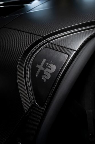 This Custom Alfa Romeo 33 Stradale Is Dressed Head-to-Toe in Matte Black Carbon Fiber