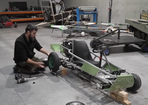 He Built a 47-MPH Mini Car From a Go-Kart and a Motorcycle Canopy—And Dragged It Through a Supermarket