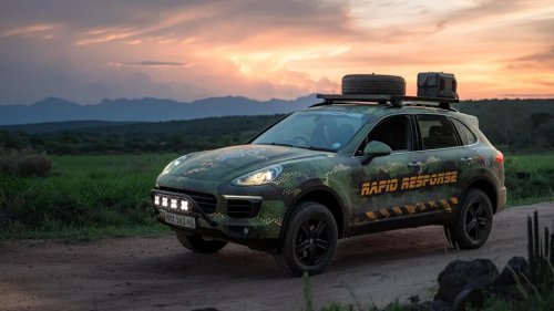 Porsche, Porsche Cayenne, SUV, Porsche Donates Modified Cayenne SUV to South Africa's All-Women Anti Poaching Unit Called Black Mambas So They Don't Have to Patrol on Foot For Rhino Conservation