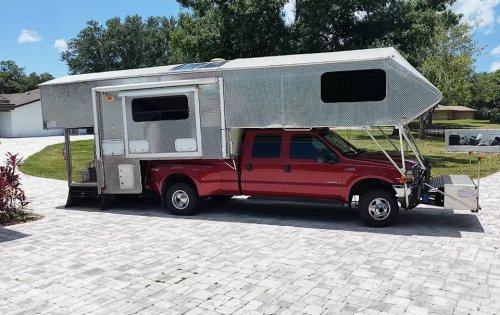 Ford, He Spent 6 Years Turning a Ford Truck Into a 30-Foot Diamond-Plated RV—and Now You Can Buy It