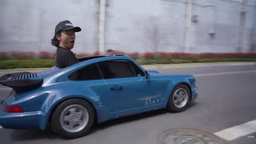 Larry Chen Brings Out His Inner Child As He Drifts 35-HP Miniature Electric Porsche