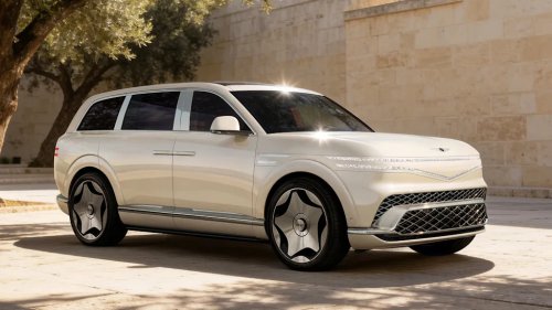 Genesis, SUV, Yep, the Backwards Doors Are Real: Genesis GV90 Is a Super-Luxe SUV From Space