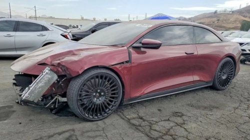 Shaq's Custom Lucid Air Coupe Is Up For Auction At A Copart Salvage Yard