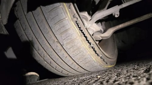 BMW, He Drove Three Weeks on These BMW Tires. From the Outside, They Looked Fine. Then He Put the Car on a Lift