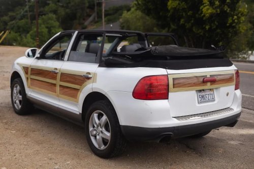 Porsche, Porsche Cayenne, Someone Actually Built A Faux Woodie Porsche Cayenne Convertible