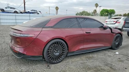 Lucid, Shaq’s One-Off Lucid Air Coupe Lands on Copart With Front-End Damage