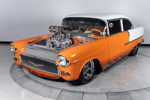 Supercharged ZZ502 1955 Chevrolet 210 Sedan Brings Blown Big-Block Swagger to Bring a Trailer