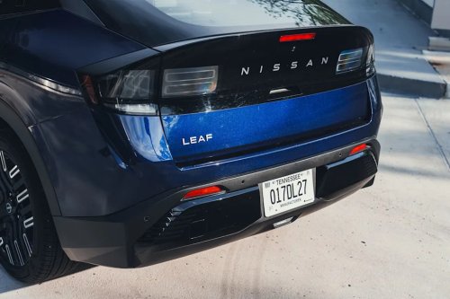 See Exterior Pics of the 2026 Nissan Leaf Platinum+