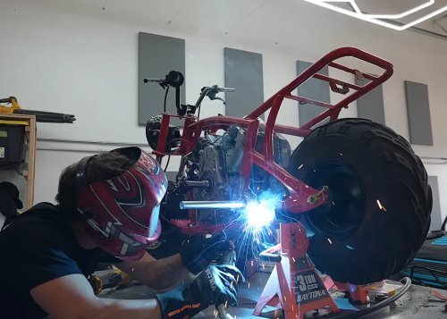 MINI, Someone Shoved a 670cc V-Twin Engine in a Mini Bike, and It’s Just As Terrifying as It Sounds