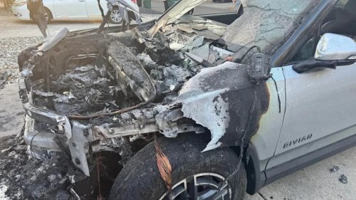 Rivian R1S Goes Up In Flames After Charging Through An Extension Cord