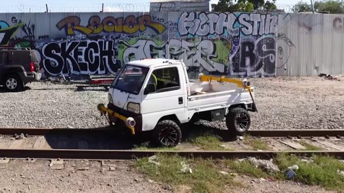 YouTuber Customized JDM Kei Truck To Drive On Abandoned Railroads