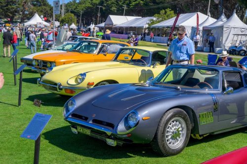 A Mercedes and a Bizzarini Drive into a Concours... Both Win!
