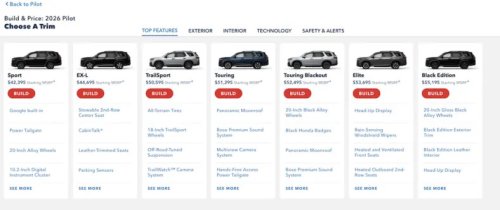 Here’s Every 2026 Honda Pilot Trim, What You Get For the Money and Which Trim is the One To Get