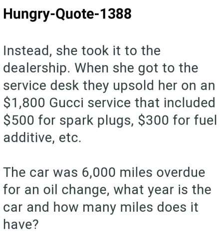 Mechanic charges woman $3400 for an oil change that should've only cost $120: 'They required windshield wipers and parking lights be replaced.'