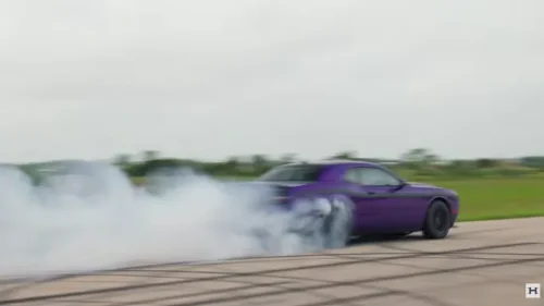 Hennessey, Dodge, Check Out Hennessey’s 1,700-HP Dodge Demon Doing A Burnout At 100 MPH
