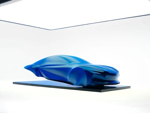 Alpine unveils a sculpture previewing the future A110