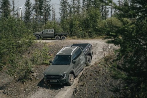 Ford, Ford Ranger, This Six-Wheeled, Triple-Axle Truck Is a Ford Ranger That Has Been Modified for Military Duty