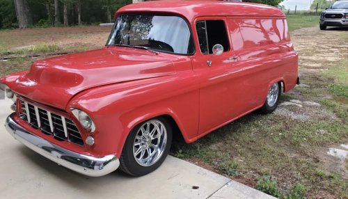 Custom 1955 Chevrolet Panel Wagon at Swafford Auctions
