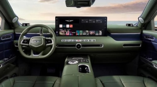 Genesis GV90 Puts Coach Doors, Heated Floor And A Huge Pop-Up TV Into Flagship EV SUV