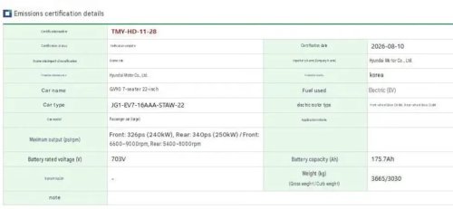 Battery, Genesis GV90 Specs Leak With a Huge Battery and Nearly 300 Miles of Range