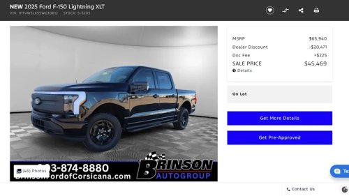 Ford, Ford F-150, Ford F-150 Lightning, Ford F-150 Lightning Is Almost Out Of Stock — And There Are Deals To Be Had