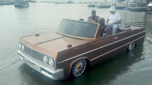 The Newest Ride In Shaq's Collection Is A '60s Impala (And It Sails On Water)