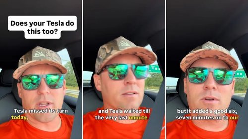Tesla, Tesla owner says FSD waited too long, missed exit, and rerouted — other drivers say theirs does, too