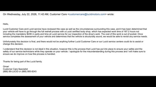 Man Buys $140,000 Lucid For $4,100, Then Learns Why Repairing It May Be The Biggest Challenge