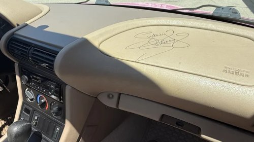 This Bold Pink 1997 BMW Z3 Roadster Signed By Sydney Sweeney Can Be Yours If You're Short Enough