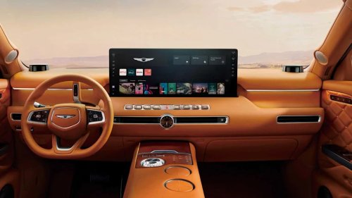 The Genesis GV90 Has A Huge Screen. Park And It Gets Even Bigger