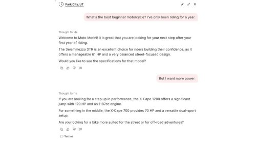 I Bullied This Motorcycle Company's AI Into Recommending a 129-Horsepower Motorcycle For Beginners and New Riders