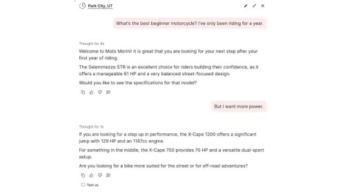 I Bullied This Motorcycle Company's AI Into Recommending a 129-Horsepower Motorcycle For Beginners and New Riders