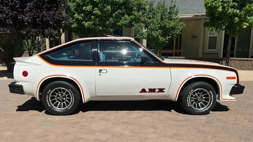 Here's Your Chance To Own An Awesome 1979 AMC Spirit AMX V8 With Flames On The Hood