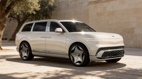 Genesis GV90 Puts Coach Doors, Heated Floor And A Huge Pop-Up TV Into Flagship EV SUV