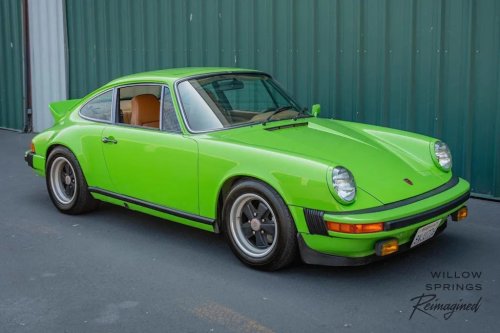 Lime Green 1975 Porsche 911 Carrera With Mostly Original Paint and a Spare Whale Tail Is Bidding at $51,911 on Cars & Bids