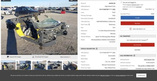Top 10 Most Wrecked Corvettes Currently Listed on IAAI