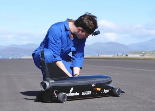 World Record-Holding Jet-Powered RC Car Takes Aim at Breaking the 100 MPH Barrier